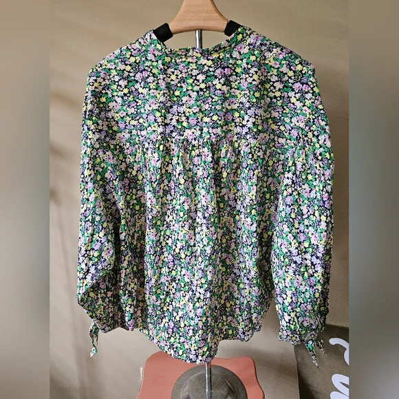 NWT- Maeve Anthropologie - Ashleigh Puff Sleeve Blouse - Size M - Picture 4 of 11
